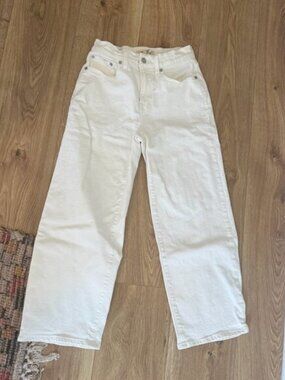 Madewell Size 25P Petite The Perfect Vintage Wide-Leg Crop Jeans